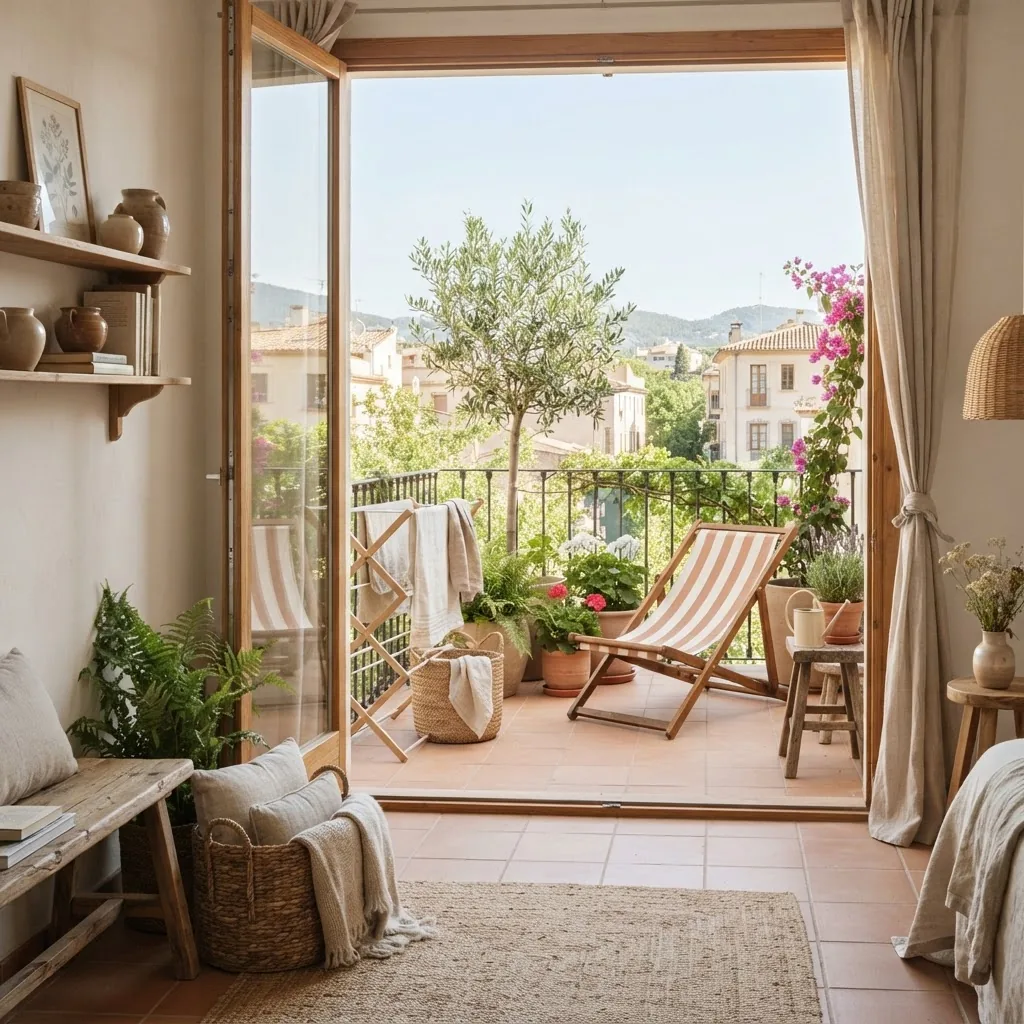 Ambiente de hogar Woody con productos de organización y jardín